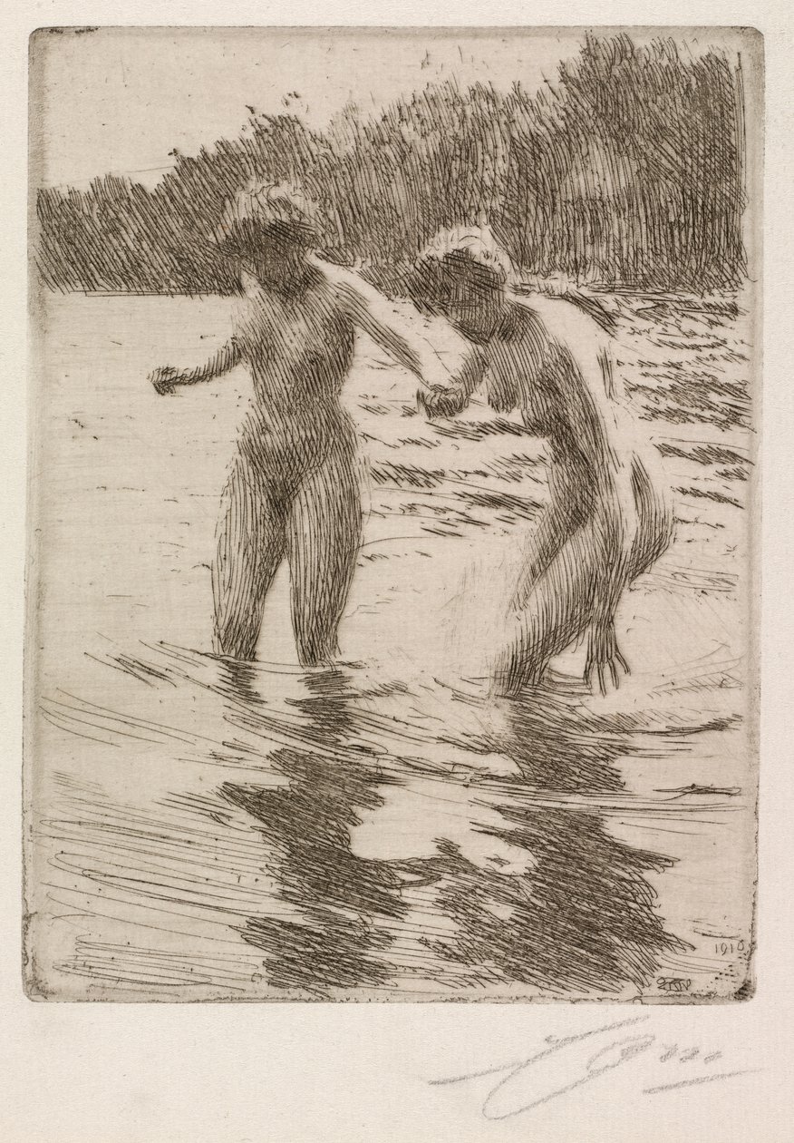 Zwei Badende von Anders Leonard Zorn