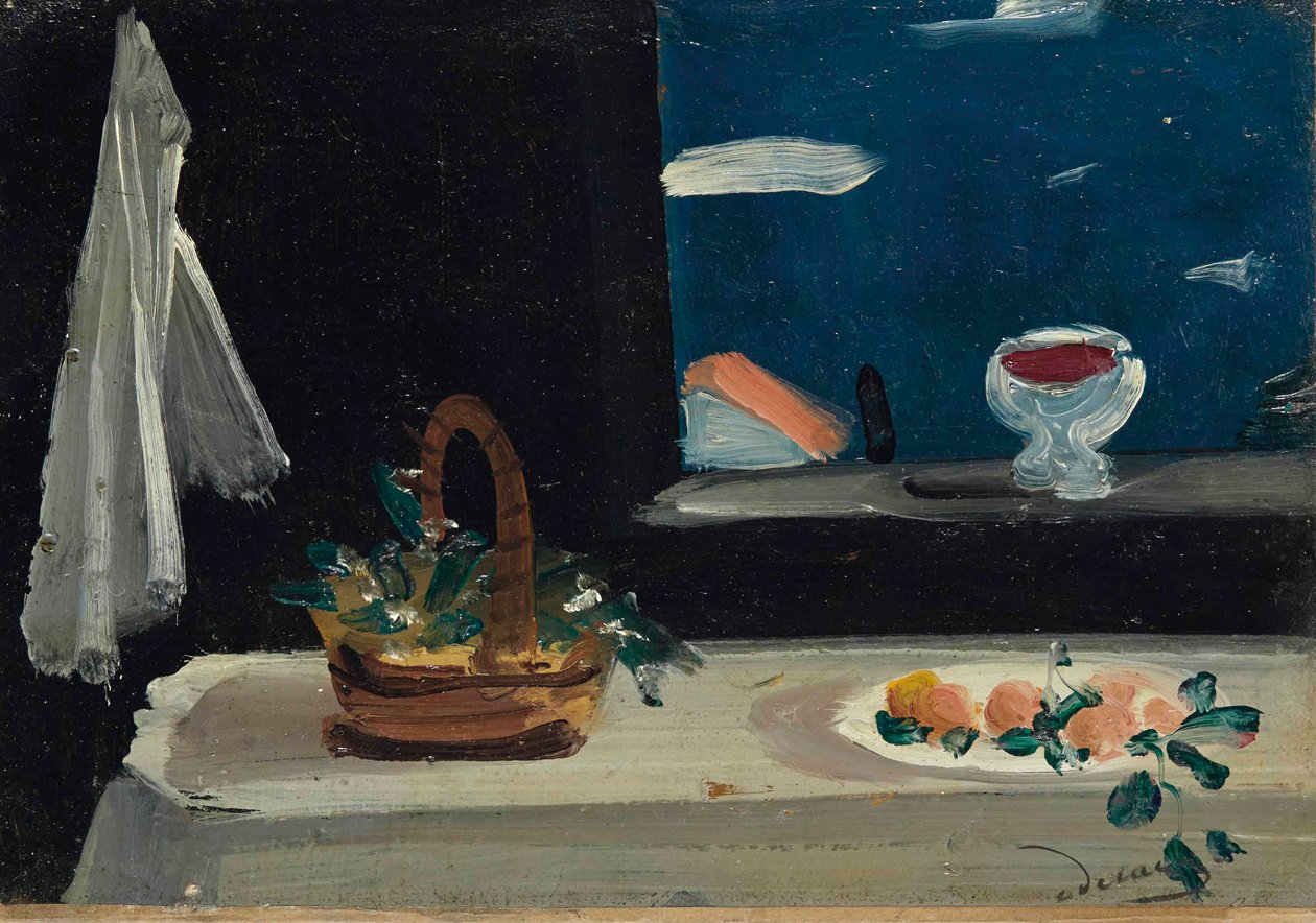 Stillleben auf schwarzem Hintergrund von Andre Derain