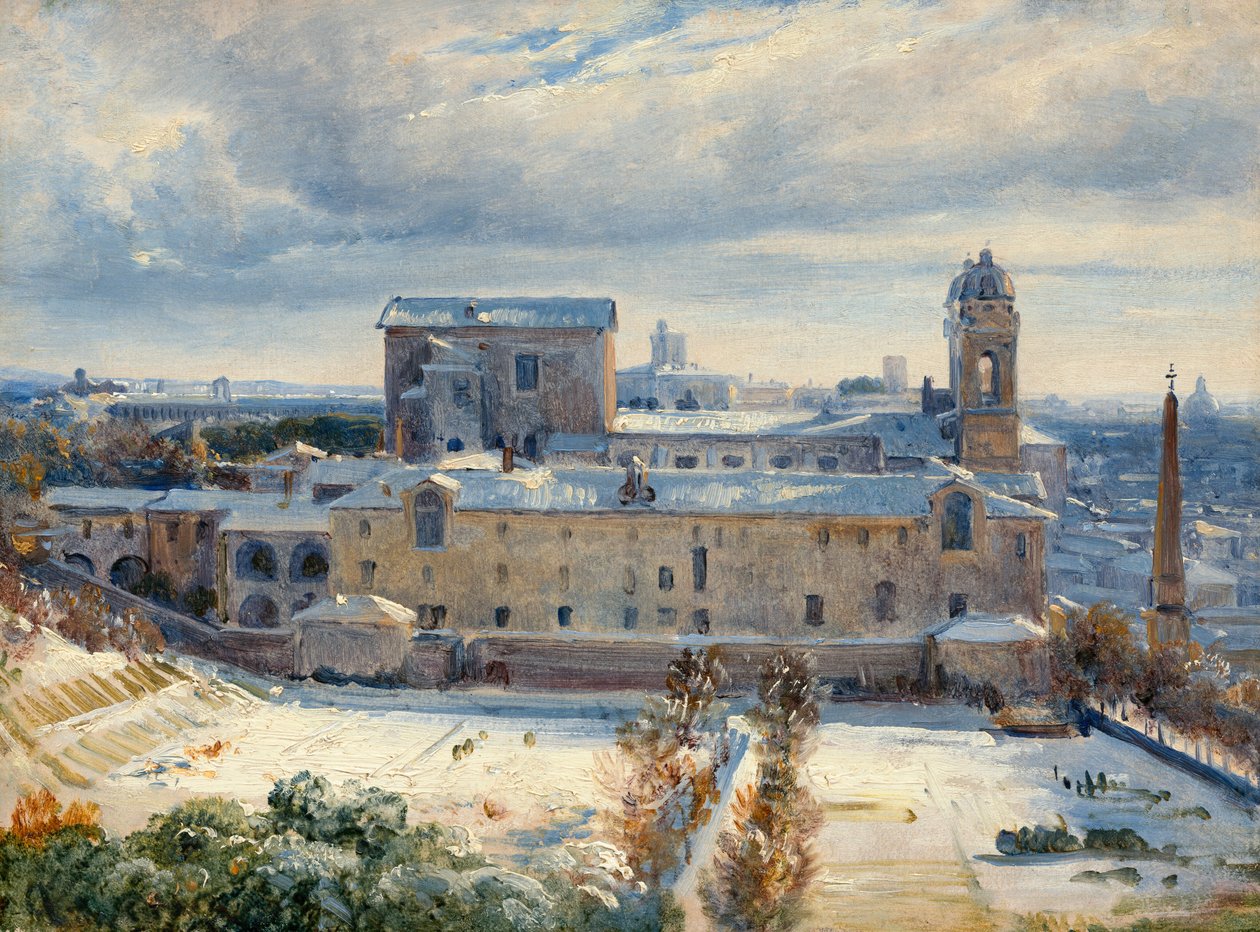 Santa Trinità dei Monti im Schnee von André Giroux