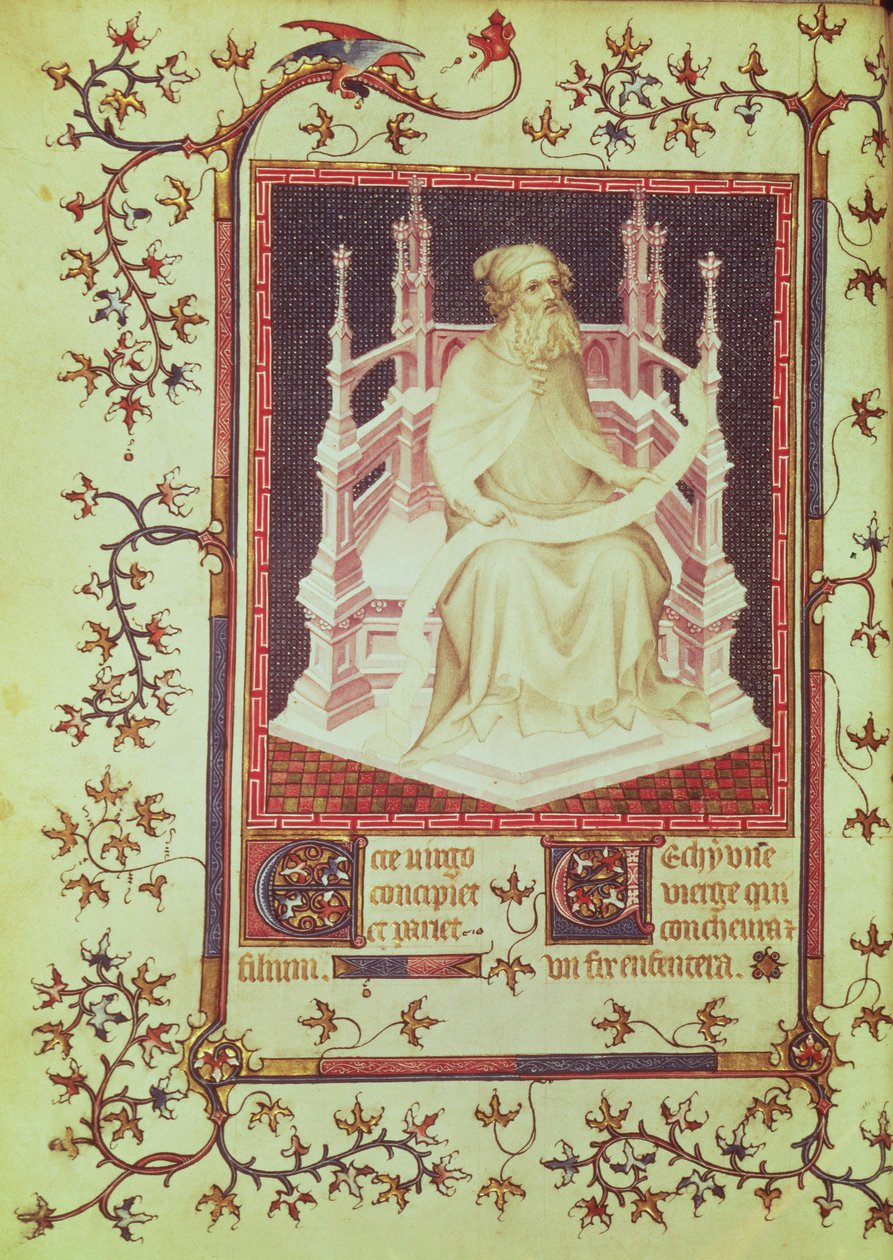 Ms. Fr 13091 f.11v Der Prophet Jesaja, aus dem Psalter von Jean, Herzog von Berry, ca. 1386 von Andre Beauneveu