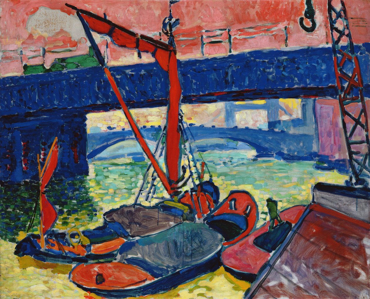 Lastkähne auf der Themse von Andre Derain