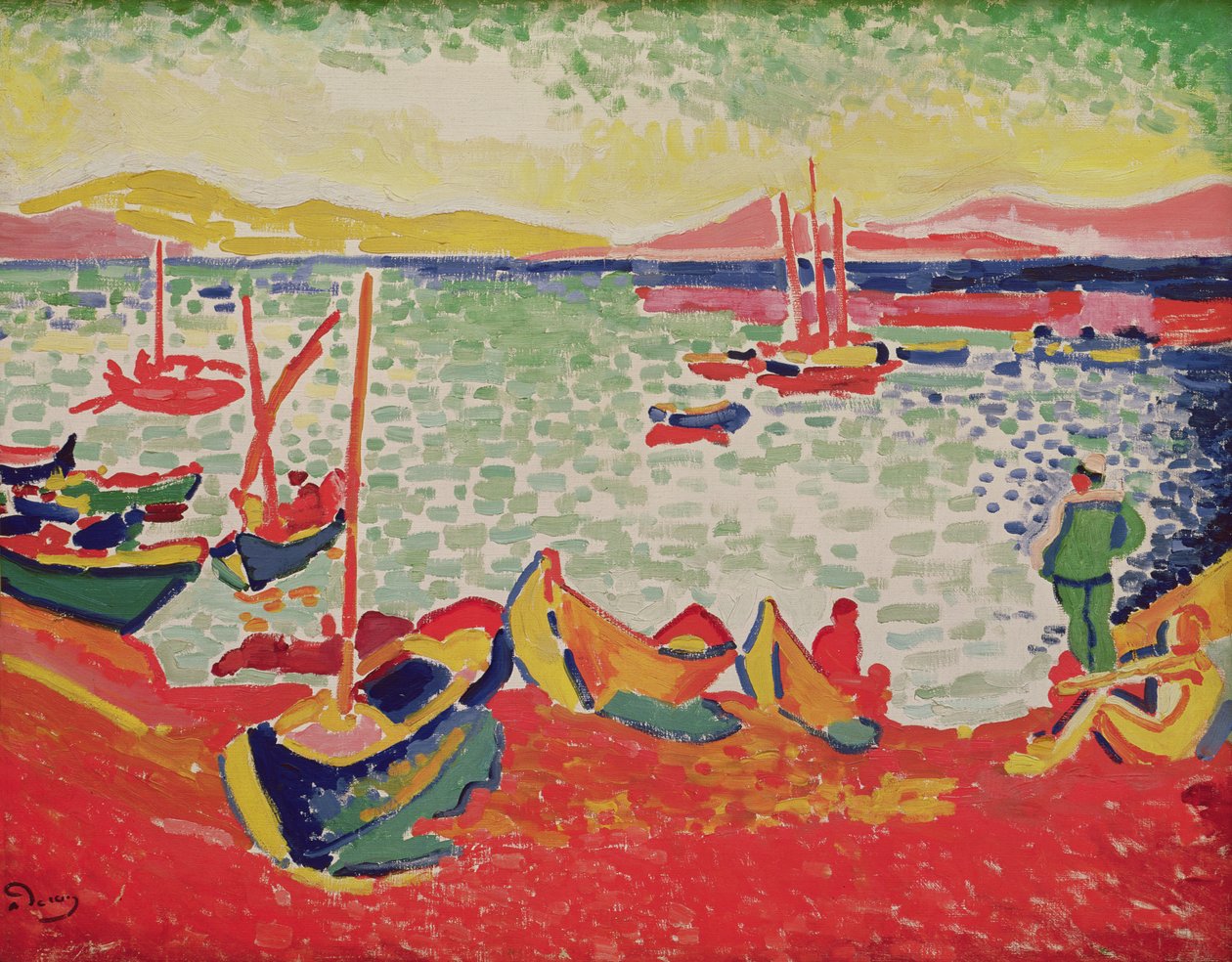 Boote im Hafen von Collioure von Andre Derain