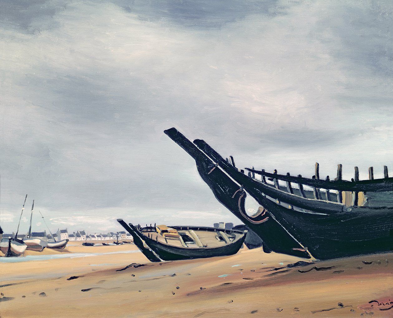 Boote am Strand von Camaret von Andre Derain