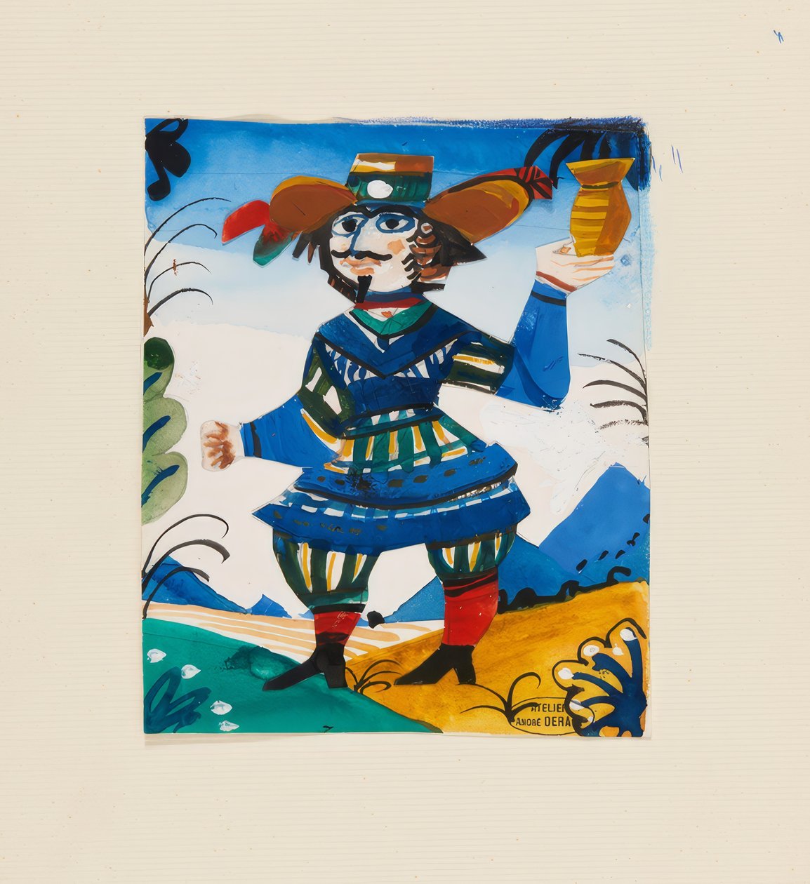 Charakter mit einem Krug von Andre Derain