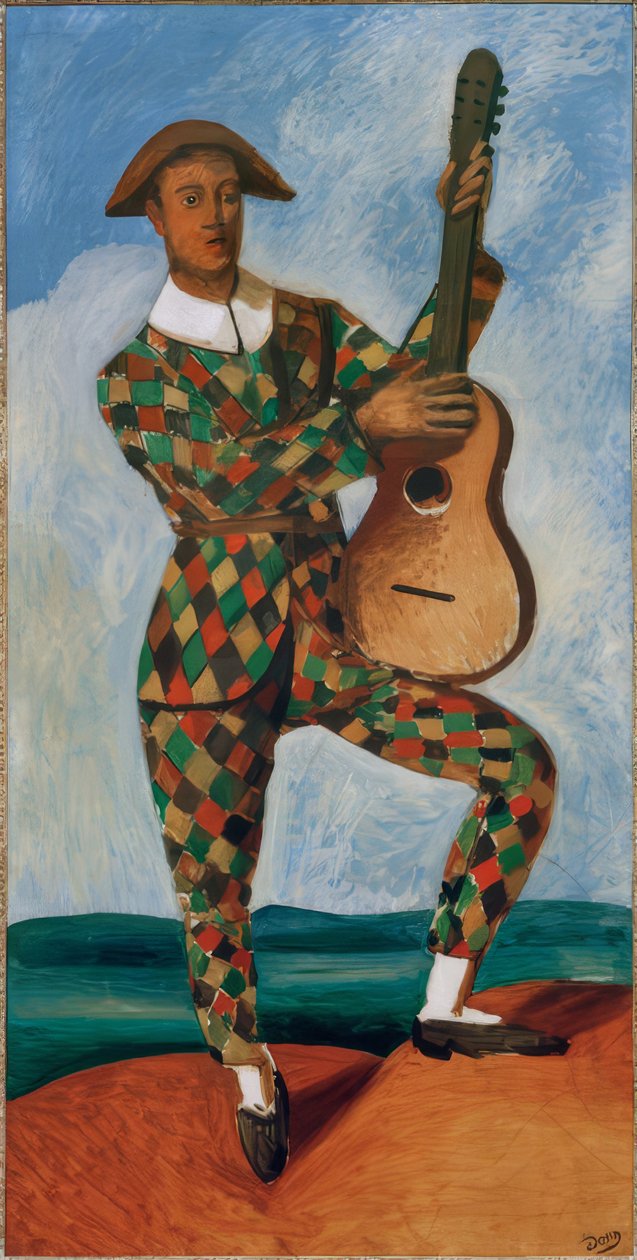 Harlekin mit Gitarre von Andre Derain