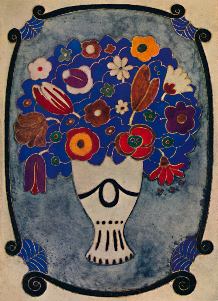Buchbindung in Pergament, geprägt und gefärbt, 1914 von Andre Mare