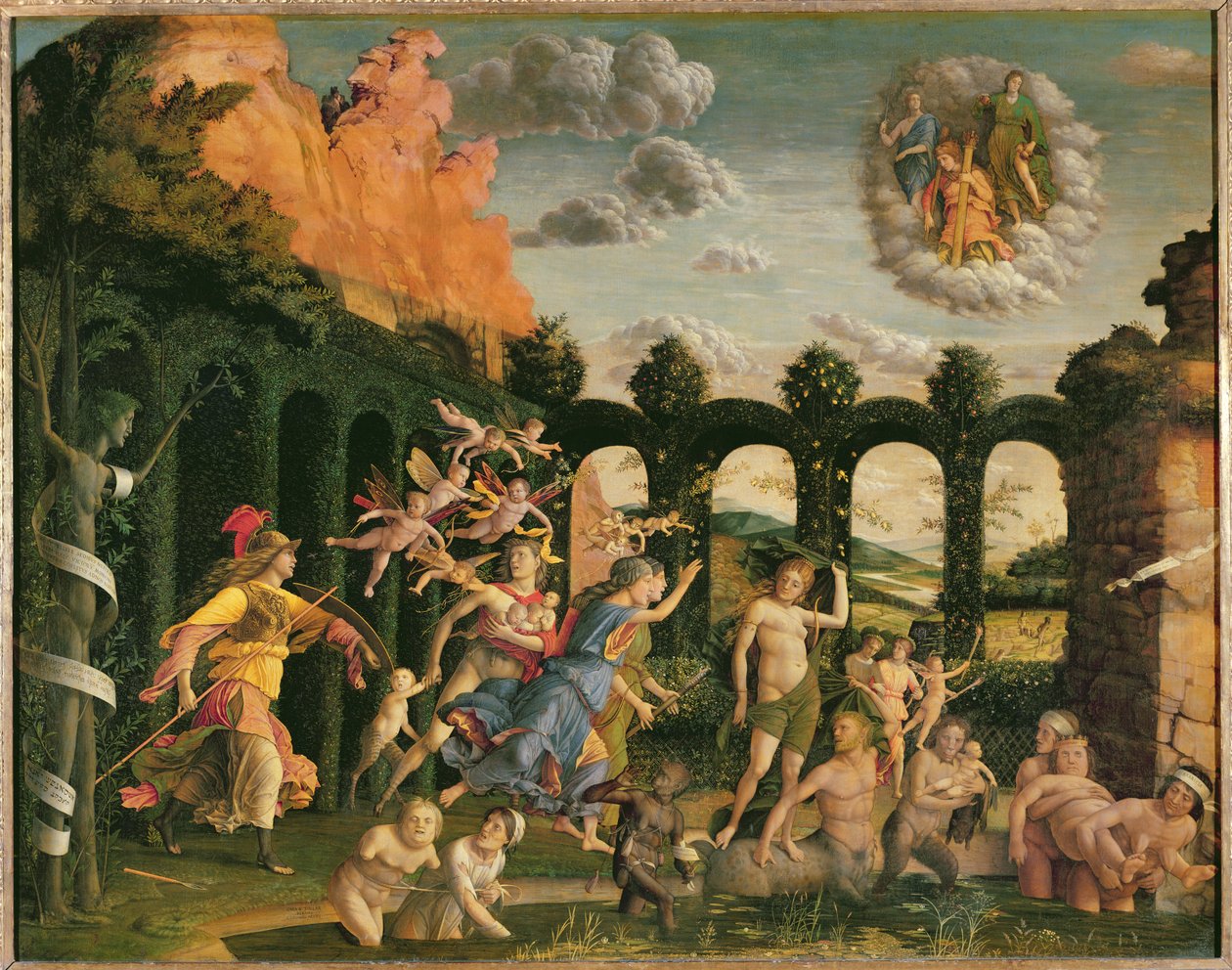 Minerva vertreibt die Laster aus dem Garten der Tugend von Andrea Mantegna