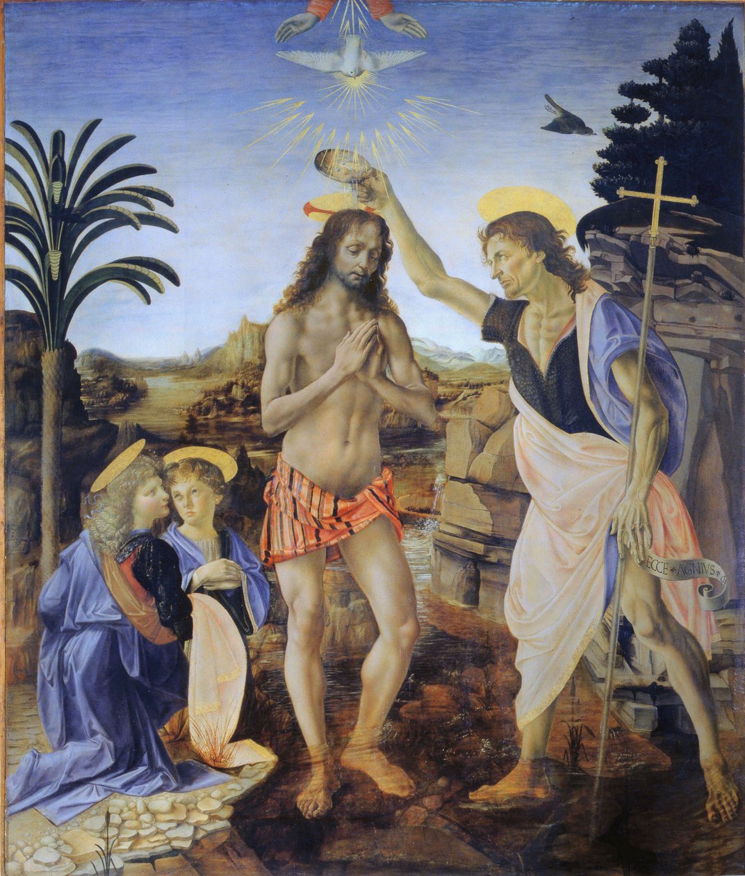 Taufe Christi von Andrea Verrocchio