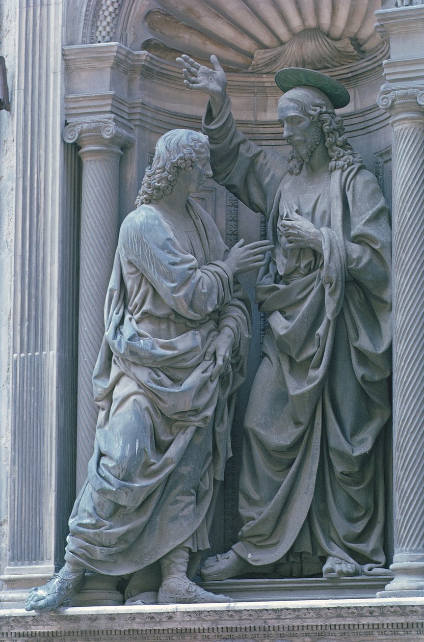 Der Unglaube des Heiligen Thomas, 1466-83 (Bronze) von Andrea del Verrocchio