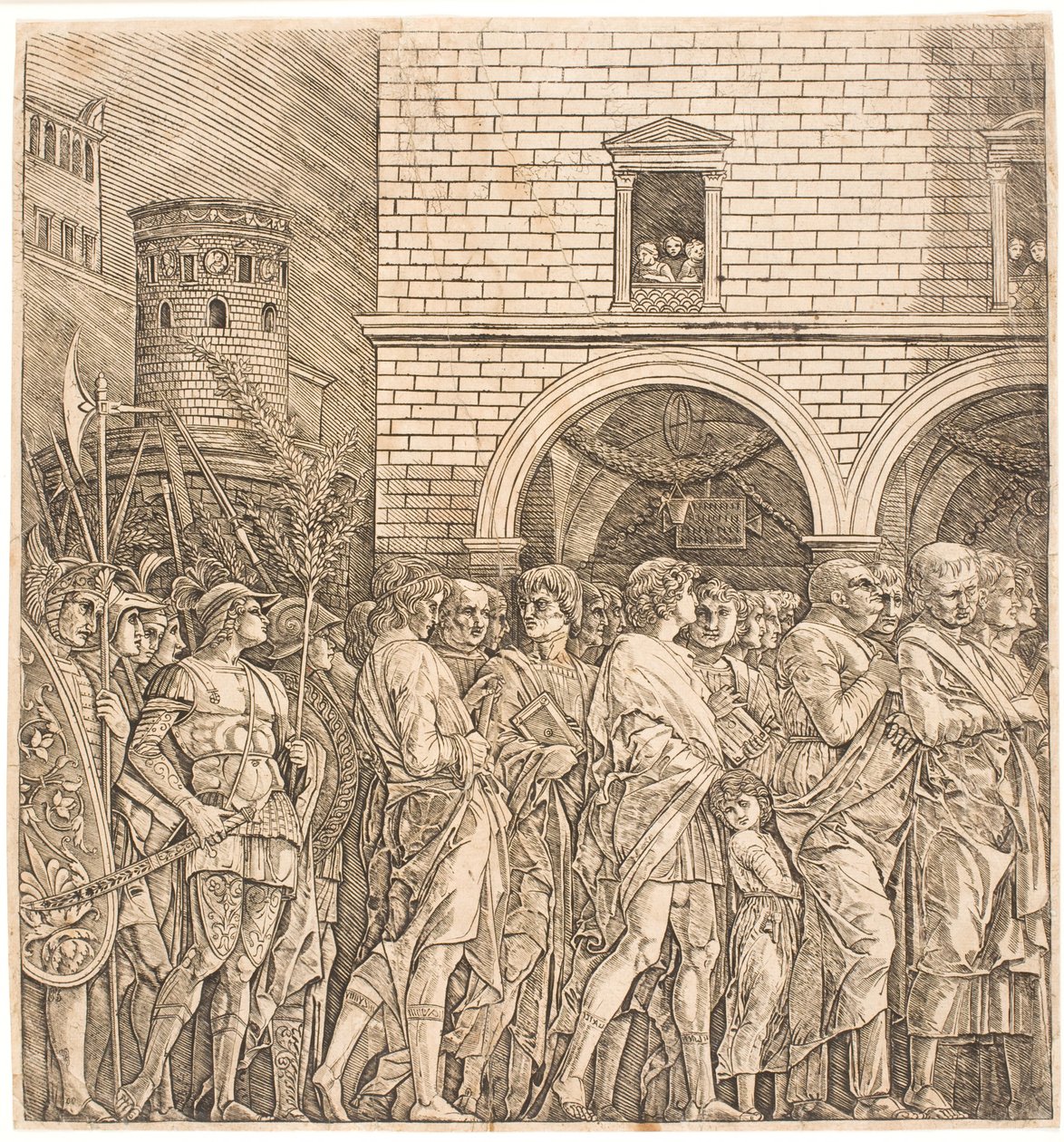 Der römische Senat folgt einem Triumph von Andrea Mantegna