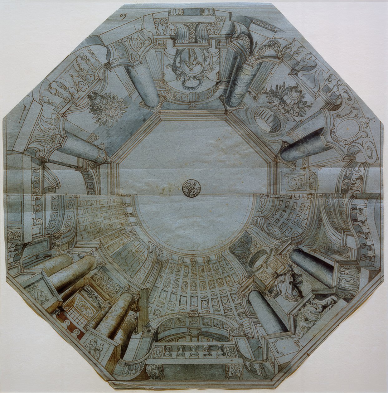 Deckenentwurf von Andrea Pozzo