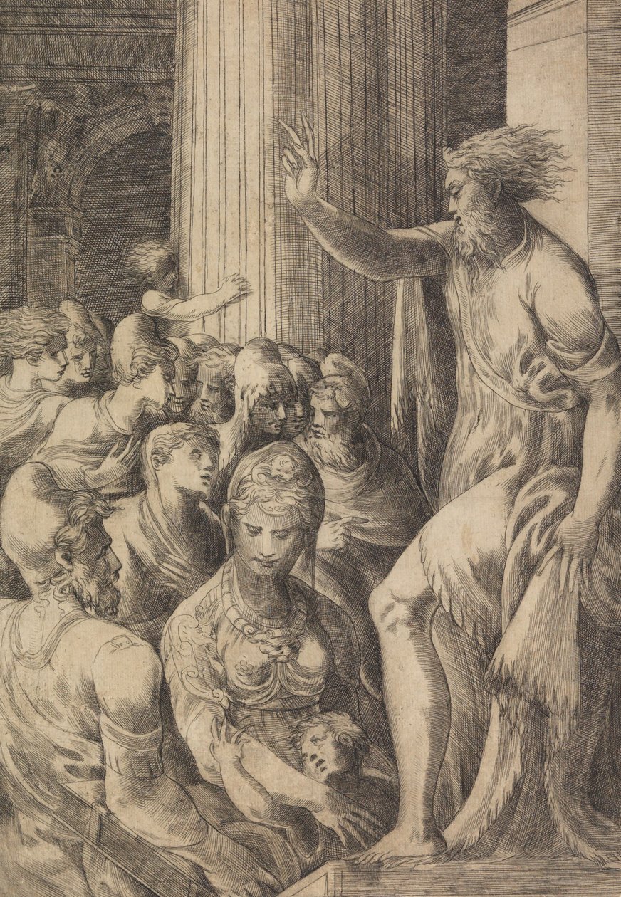 St. Paulus predigt in Athen von Andrea Schiavone