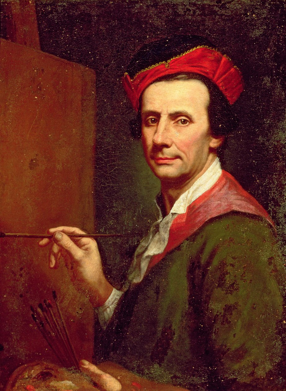Künstler an einer Staffelei, ca. 1750er von Andrea Soldi
