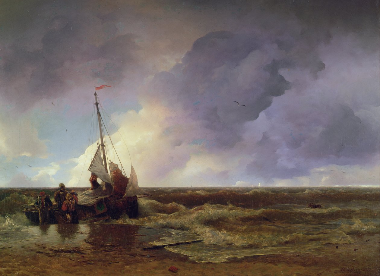 An Land gehen von Andreas Achenbach