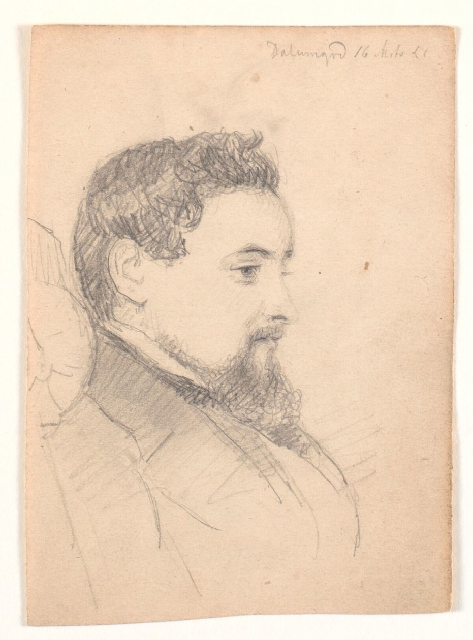 Männerporträt, Profil nach rechts von Andreas Fritz