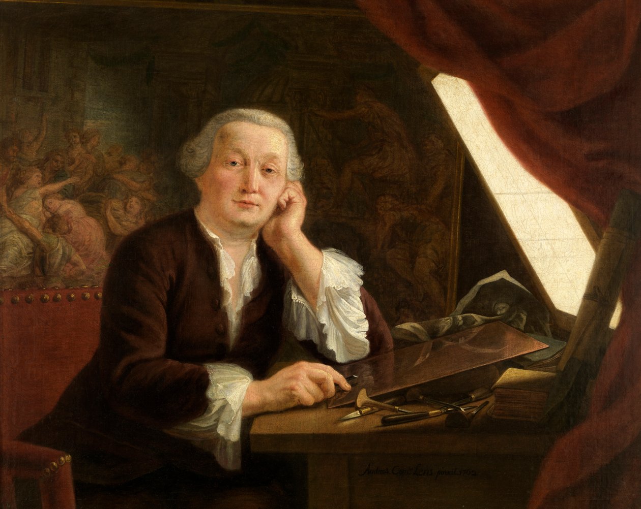 Pieter Franciscus Martenasie von Andreas or Andries Lens
