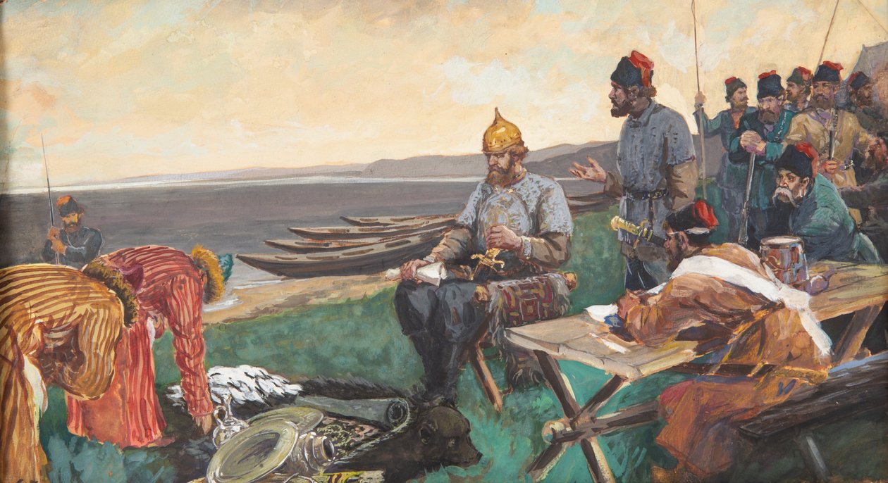 Das Geschenk, ca. 1900 von Andrei Petrovich Ryabushkin