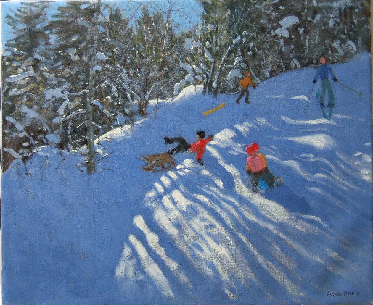 Vom Schlitten fallen, Morzine von Andrew Macara