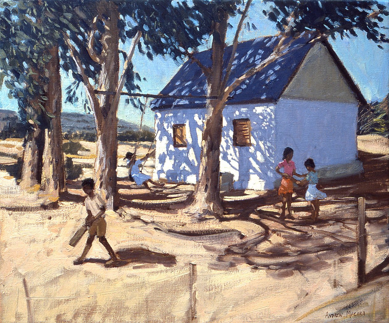 Kleines weißes Haus, Karoo, Südafrika von Andrew Macara