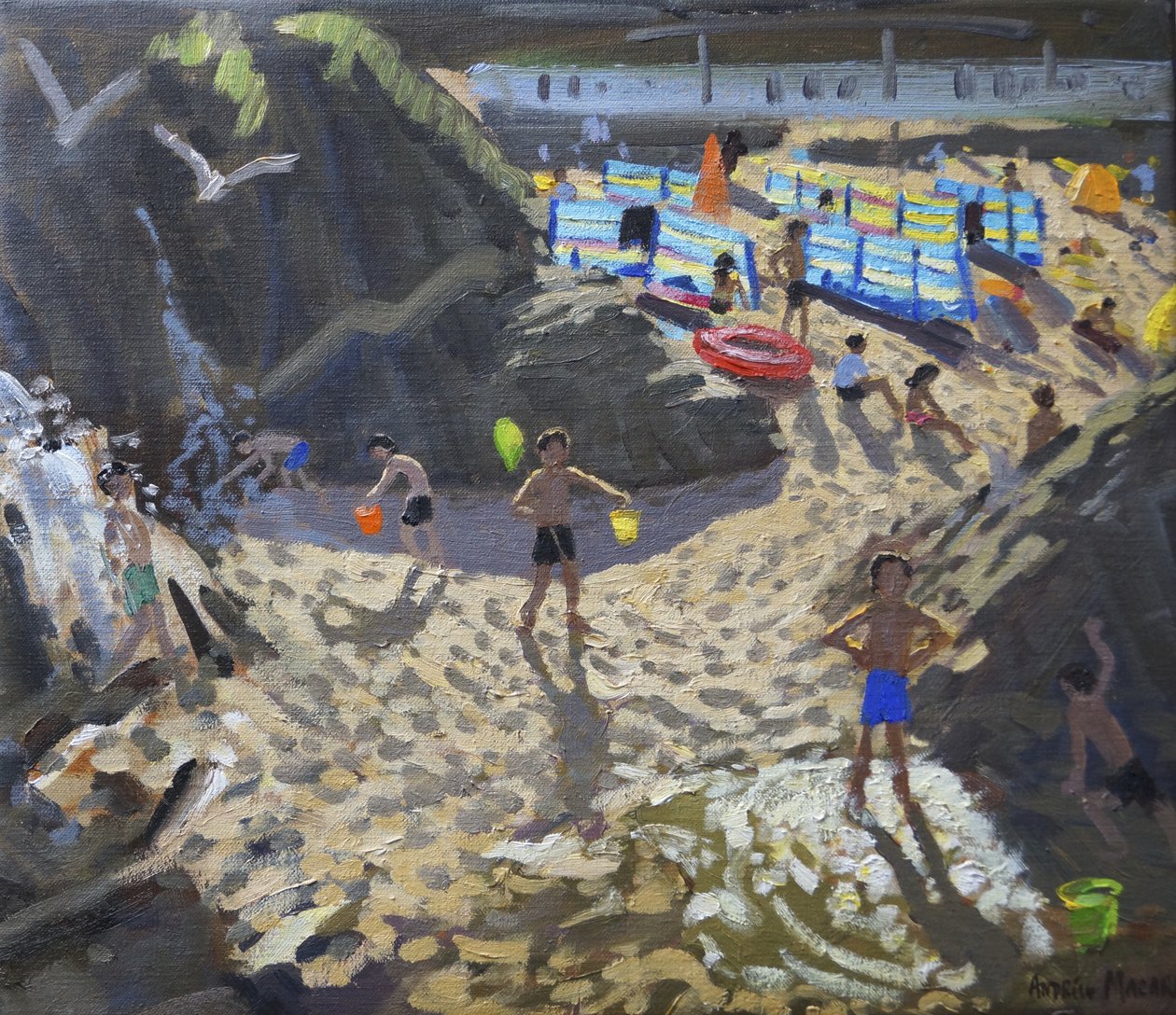 Wasserfall, Porthmeor Strand, St. Ives von Andrew Macara