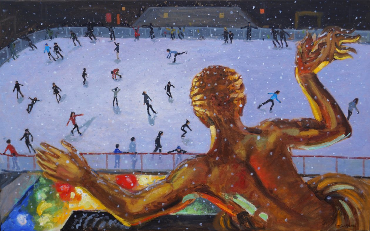 Prometheus, Rockefeller Eislaufbahn, New York, 2018 von Andrew Macara