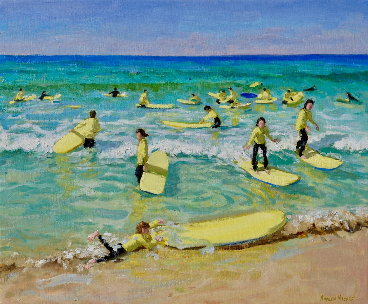 Sommer-Surfen, St Ives von Andrew Macara