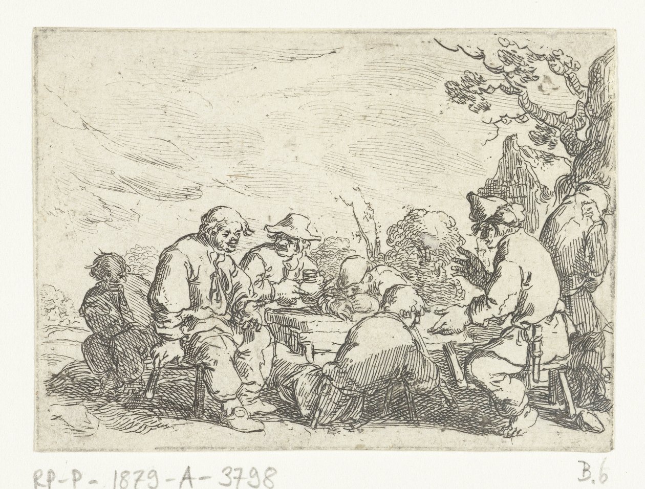 Trinkende Bauern an einem Tisch von Andries Both