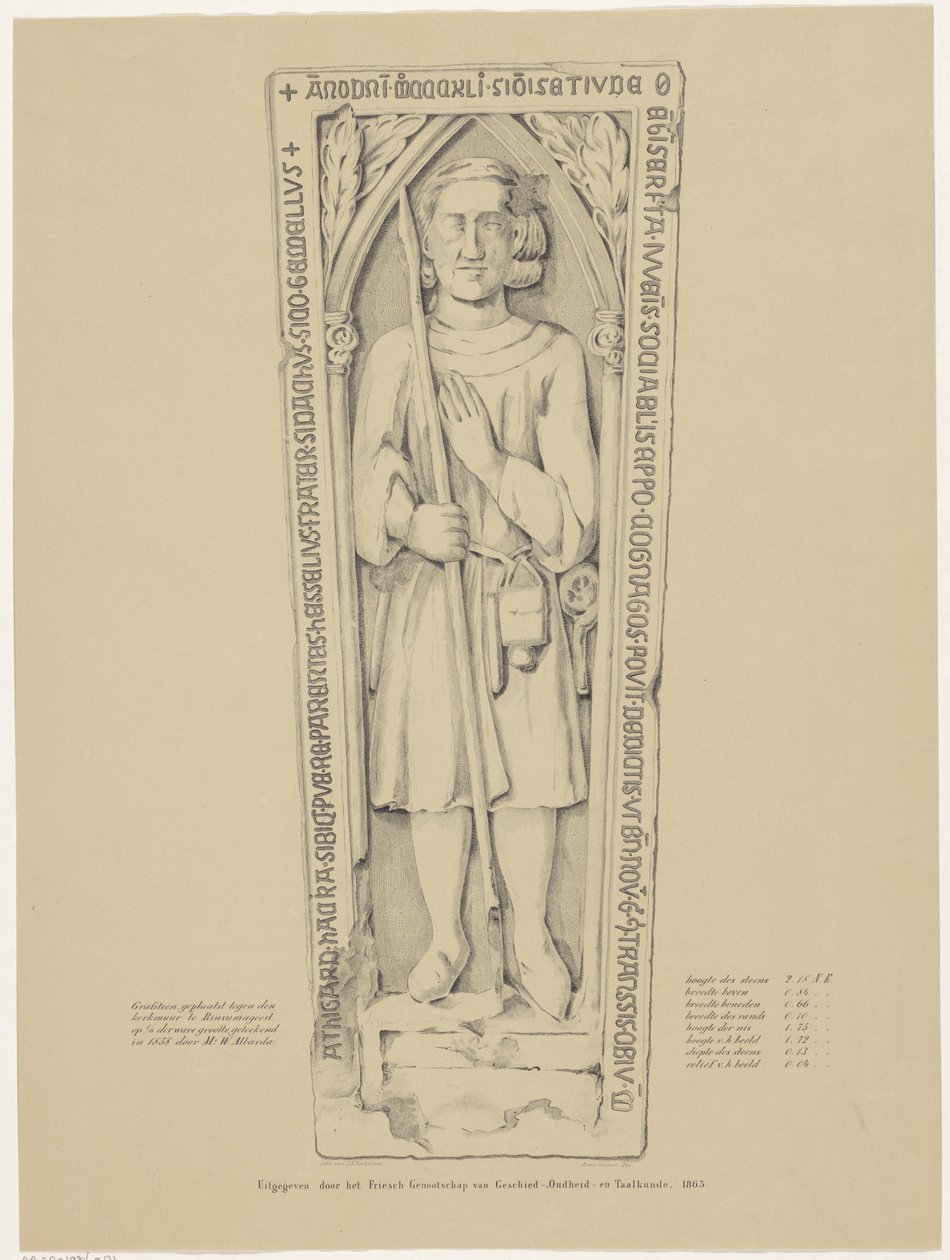 Grabstein in der Kirche von Rinsumageest von Andries van Calfsbeek