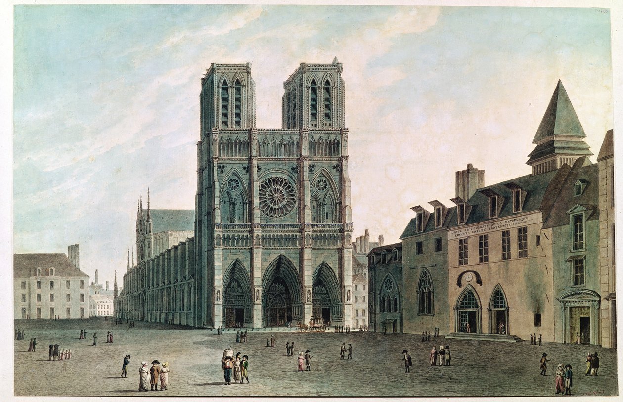 Der Platz vor Notre-Dame zur Zeit des Konsulats, 1799-1804 von Angelo Garbizza
