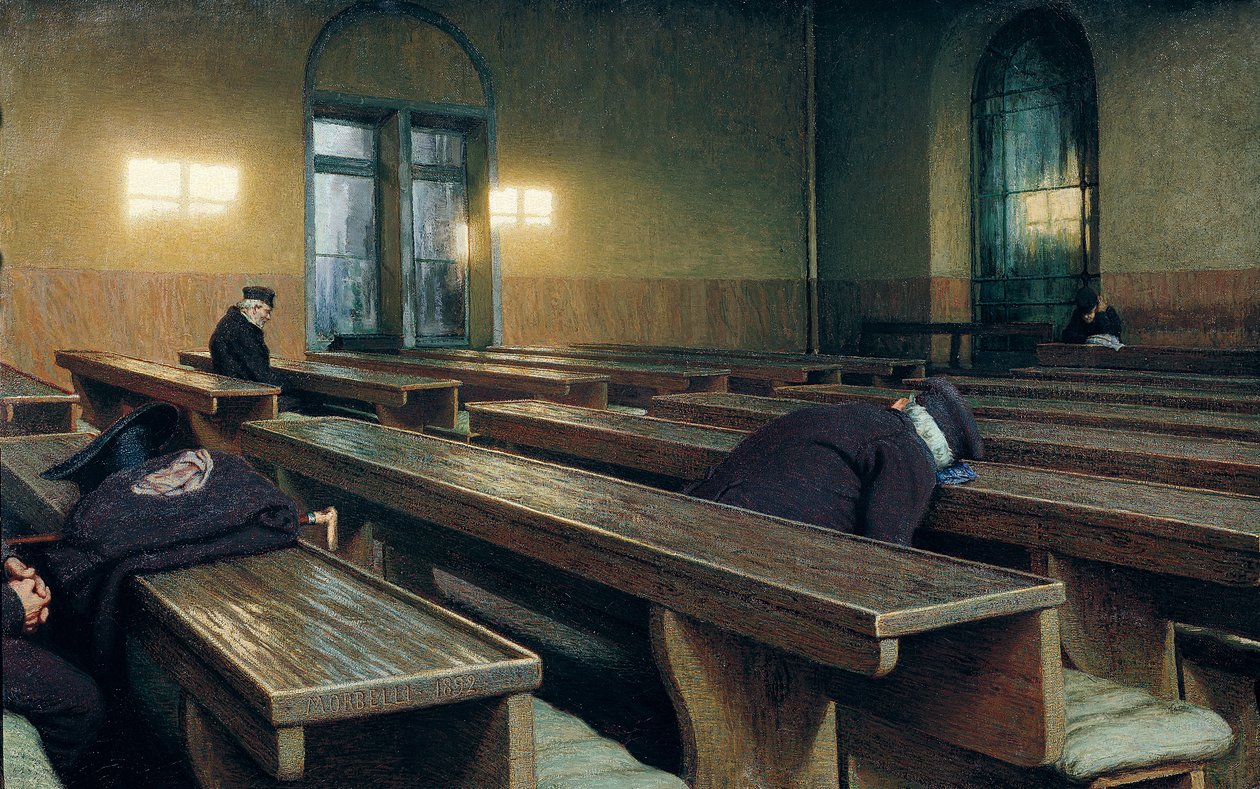 Festtag im Pio Albergo Trivulzio, 1892 von Angelo Morbelli