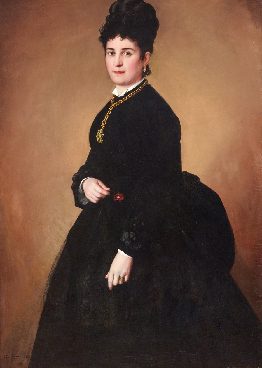 Porträt einer Dame von Angelo Inganni