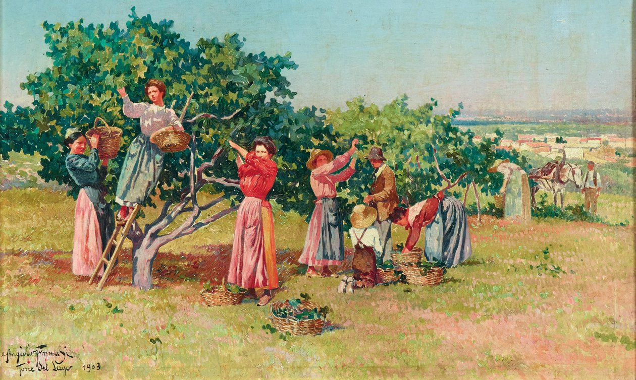 Ernte in der Toskana von Angiolo Tommasi