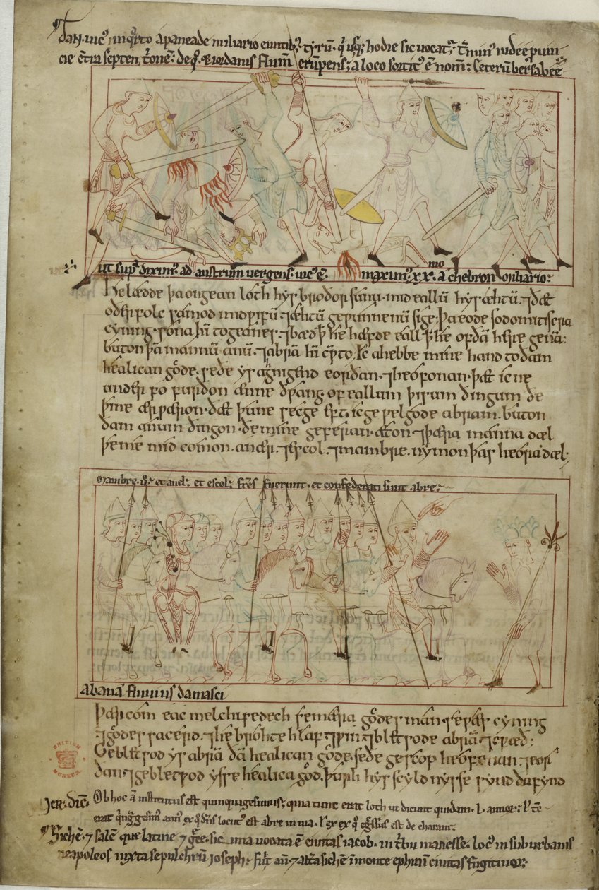 Cotton Claudius B. IV, f.25v Abraham und Lot von Anglo Saxon