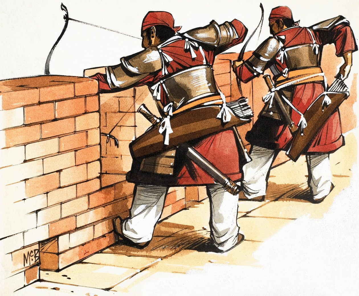 Bogenschützen an der Mauer von Angus McBride
