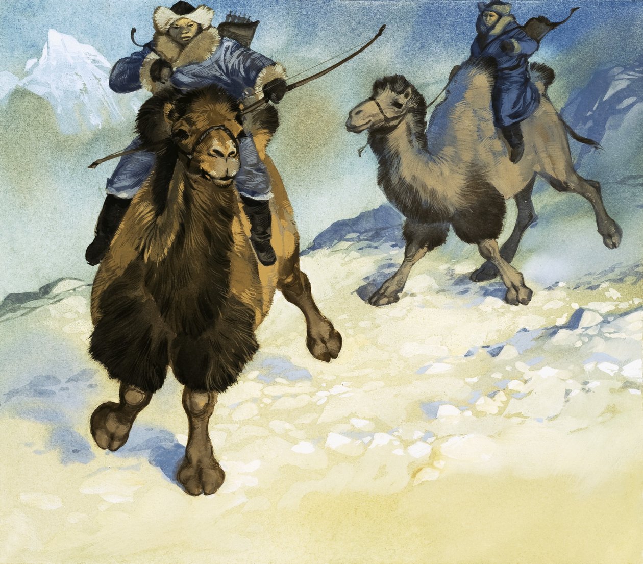 Mongolische Krieger auf Kamelen von Angus McBride
