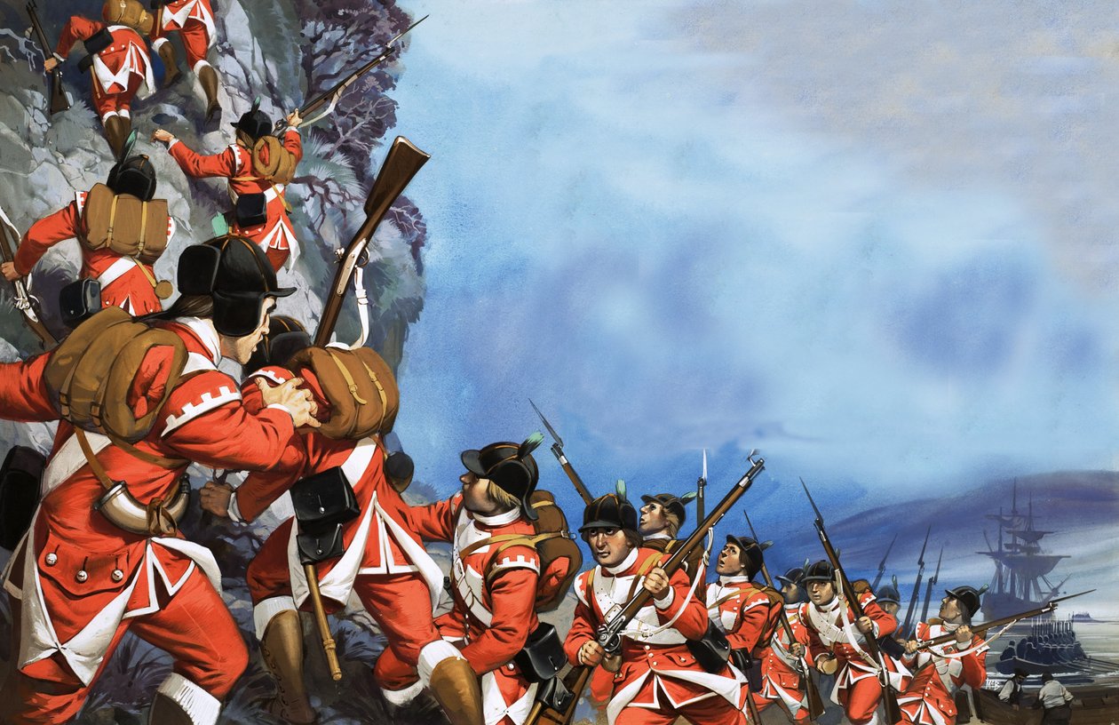 Die Klippen erklimmen, um Quebec zu erobern von Angus McBride