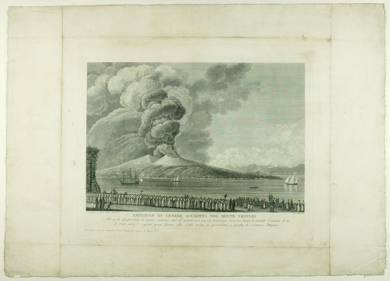 Ausbruch des Vesuvs, 1794 von Anna Allesandro
