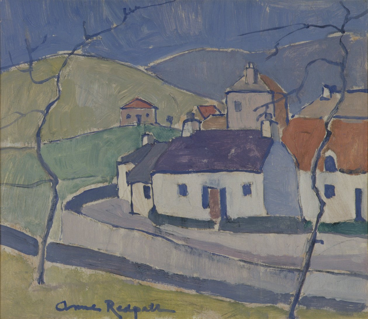 Bauernhof bei Ruberslaw von Anne Redpath