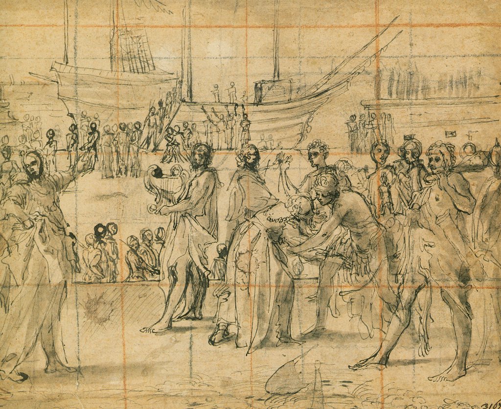 Begegnung von Jason und König Aietes von Annibale Carracci