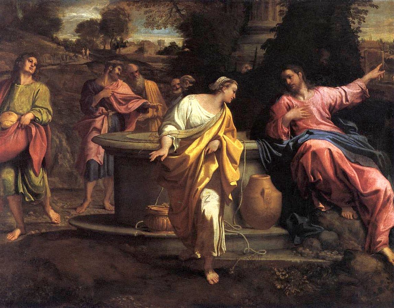 Die Samariterin am Brunnen von Annibale Carracci