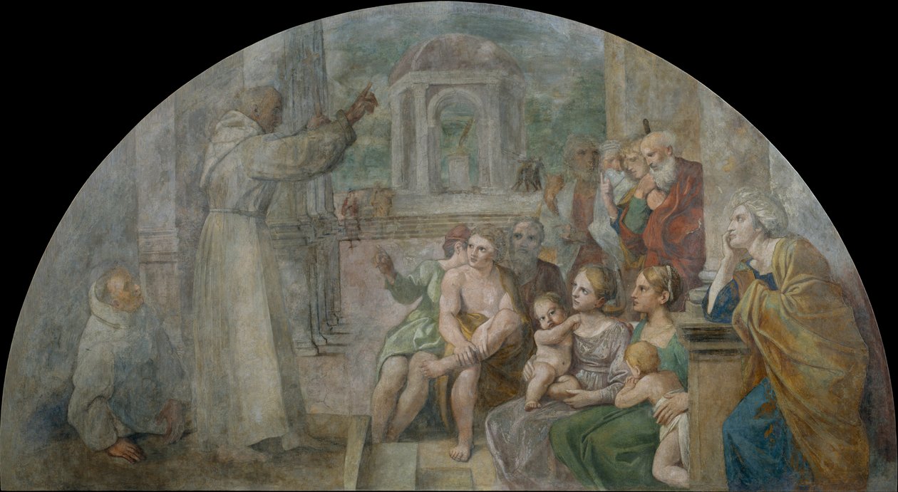 Heiliger Didacus predigend von Annibale Carracci