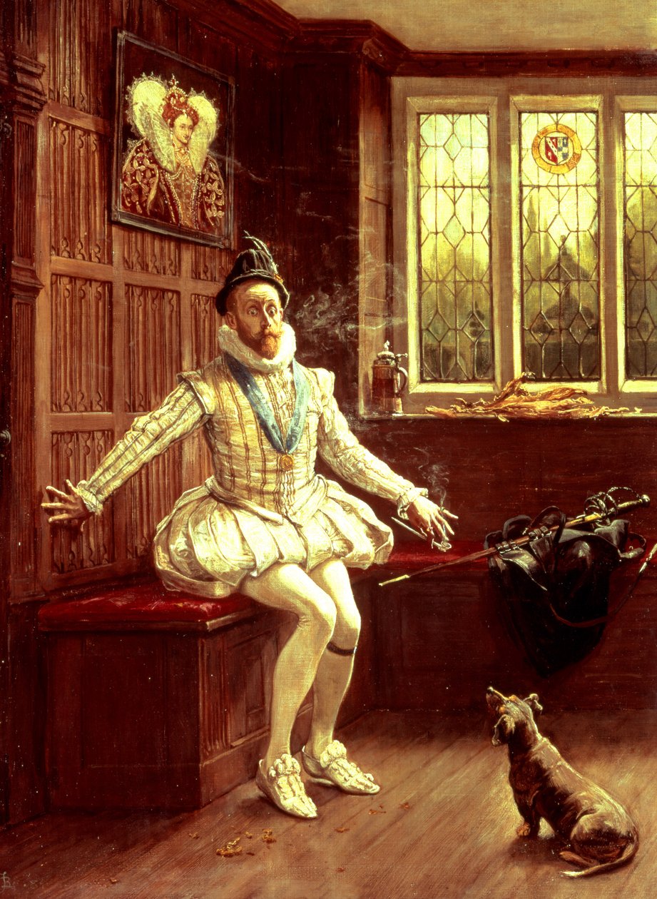 Sir Walter Raleighs (1552-1618) erster Rauch von Unbekannt Unbekannt