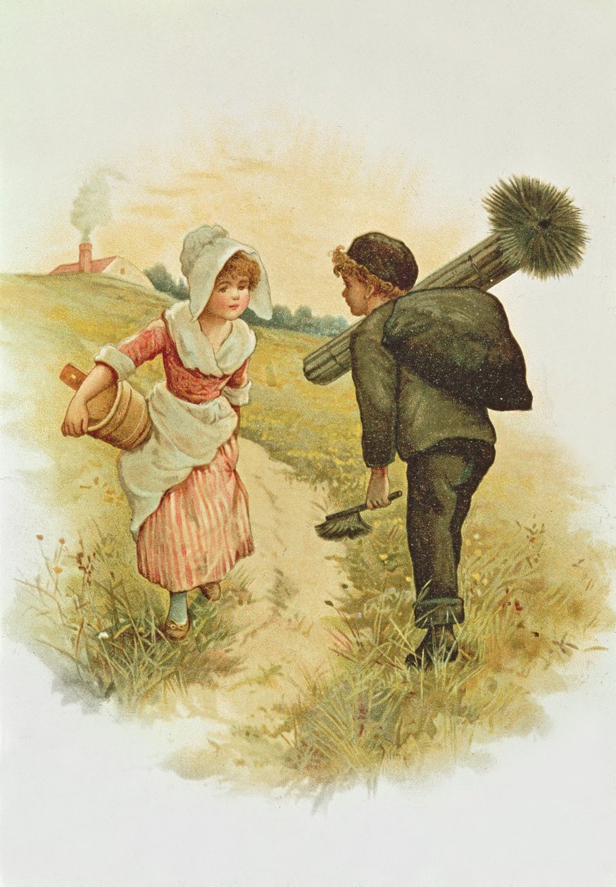 Der Schornsteinfeger und die Milchmagd (Buchillustration) von Anonymous