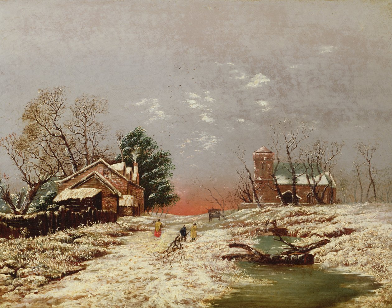 Winterszene von Unbekannt Unbekannt