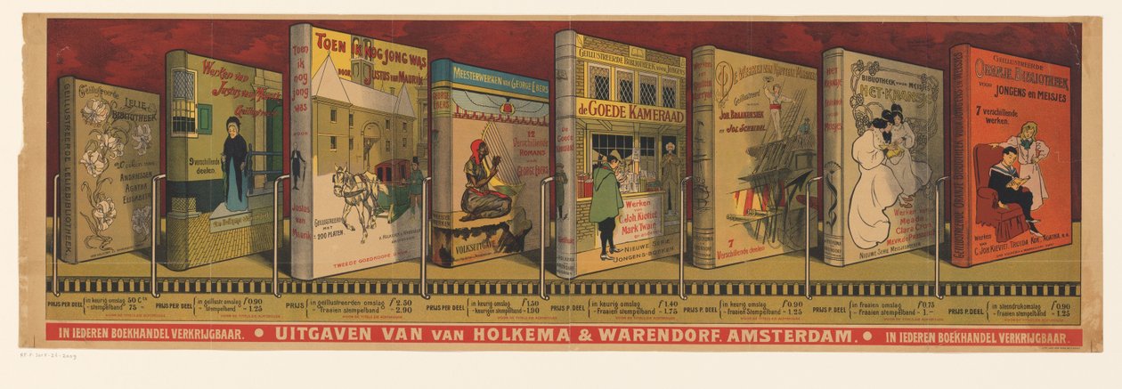Plakat des Verlags Holkema & Warendorf in Amsterdam von Anonymous