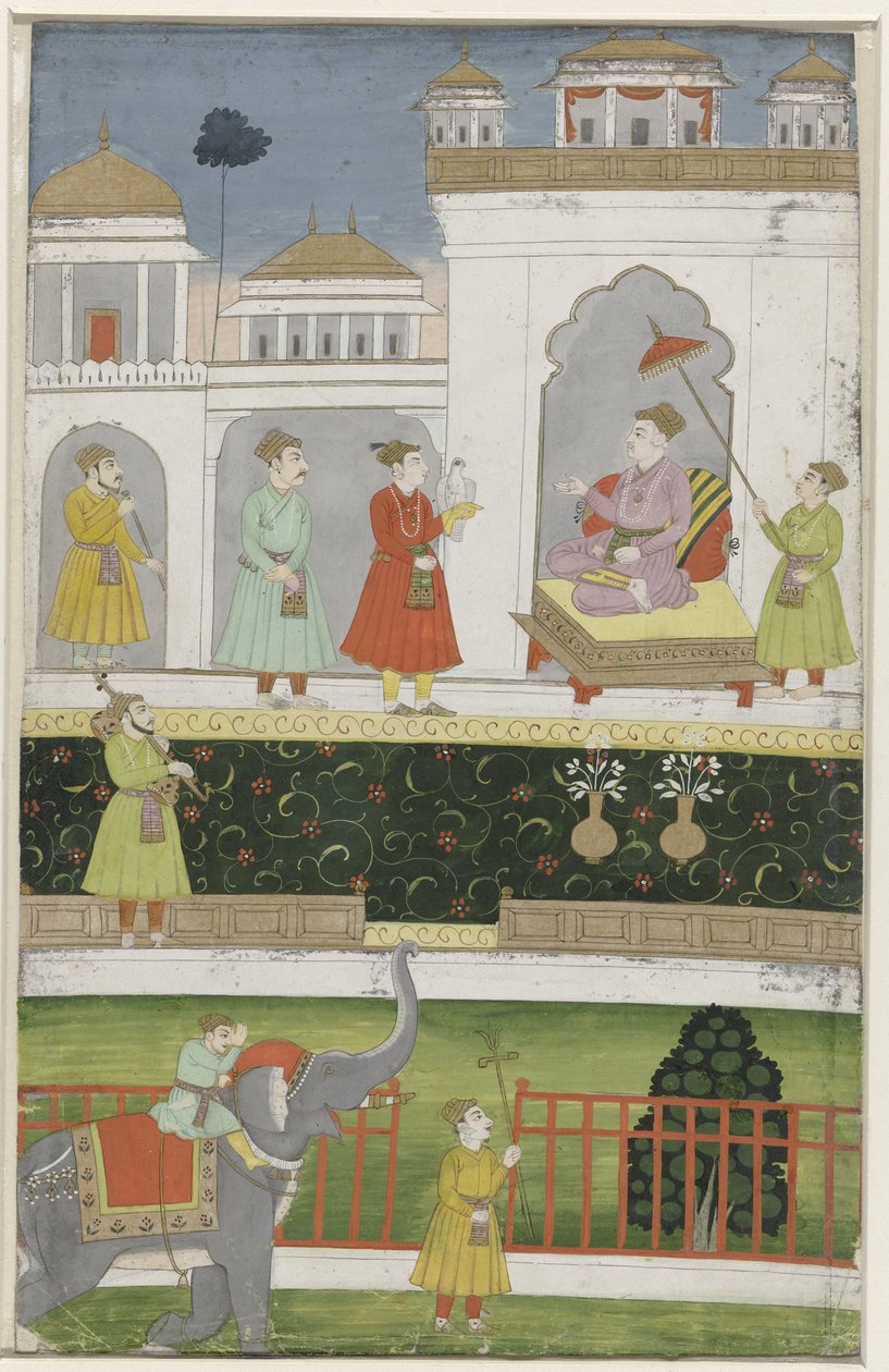 Akbar auf seinem Thron sitzend von Anonymous