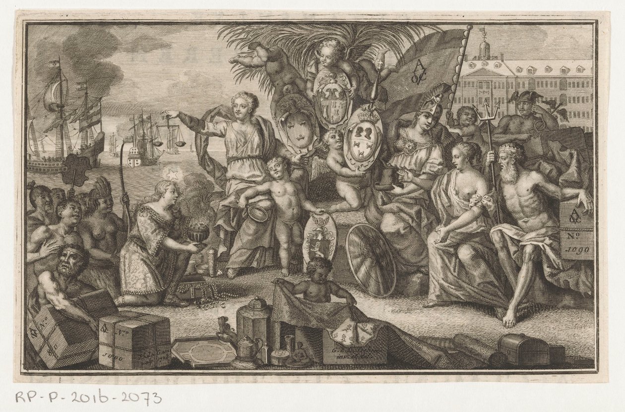 Allegorie auf die Ostindische Kompanie von Anonymous