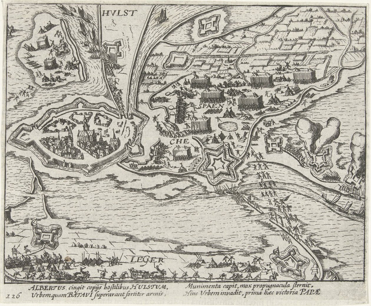 Belagerung von Hulst durch Erzherzog Albrecht, 1596 von Anonymous