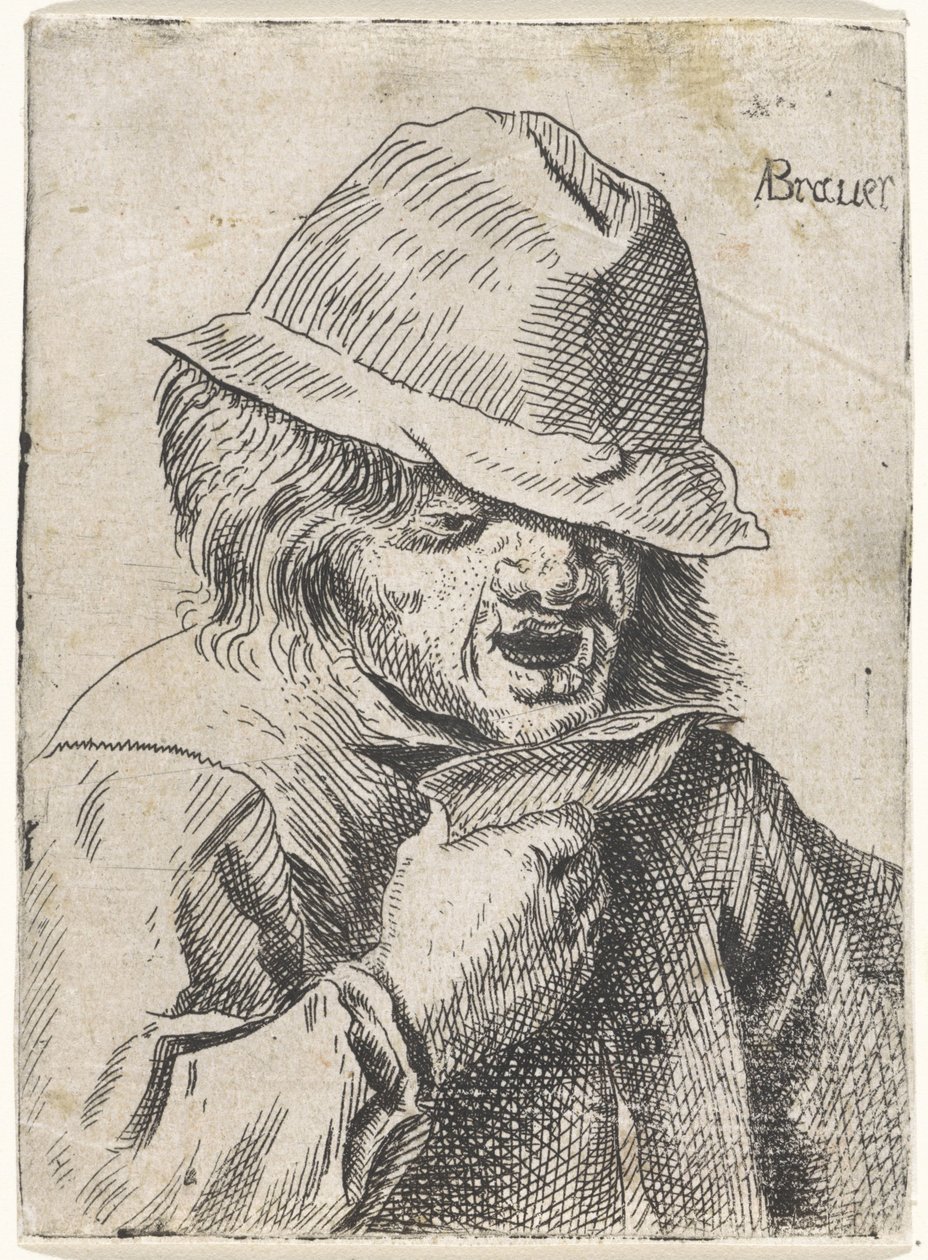 Bauer mit einem Trinknapf in der Hand von Anonymous