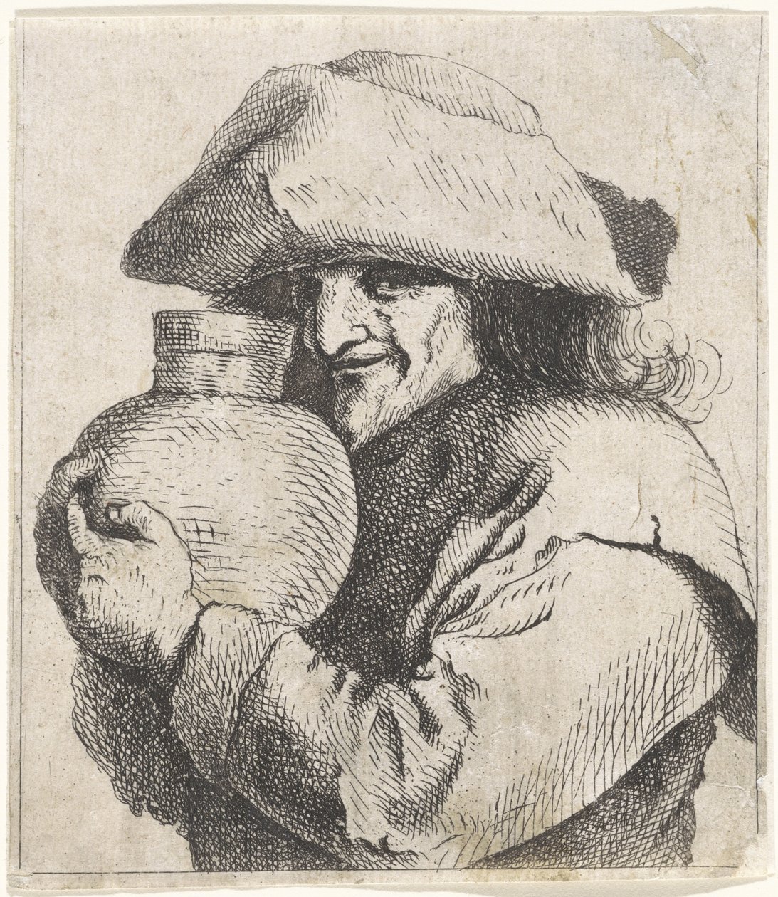 Bauer mit einem Krug in der Hand von Anonymous